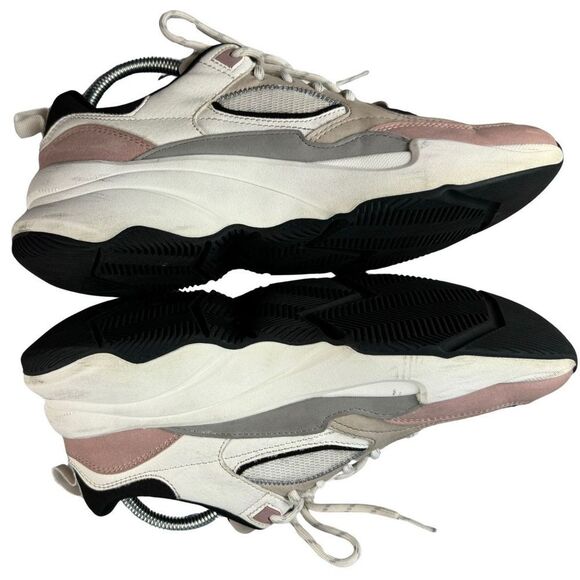Bershka Womens Pink White Lace Up Platform Athletic Sneakers Track‎ EU39 / US8.5 - Picture 4 of 8